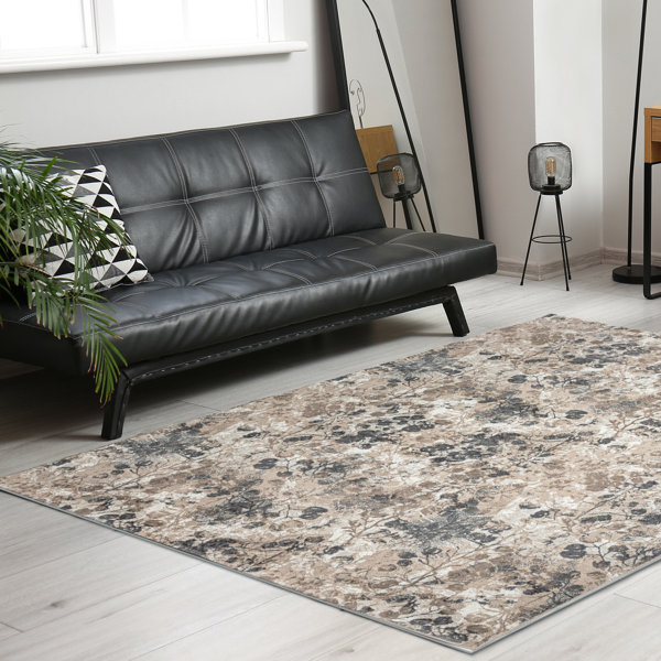 Williston Mamane 1242 Transitional Floral Gray Area Rug Wayfair